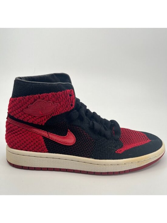 Nike Other - Nike Air Jordan 1 Retro Hi Flyknit Boys Size 5.5Y Red Basketball Shoes Sneakers